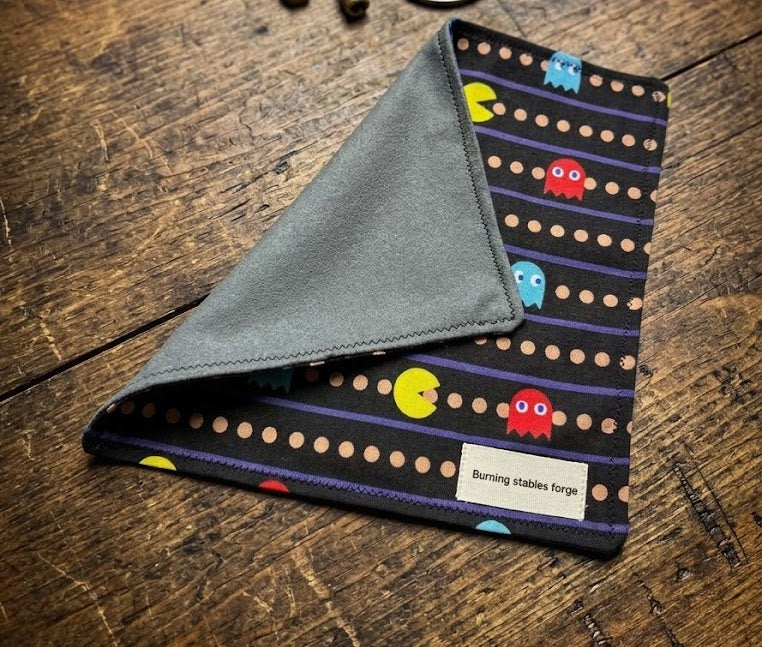 Custom EDC Hanks (8" x 8") – Burning Stables PacMan 80's theme
