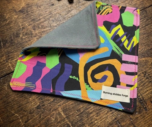 Custom EDC Hanks (8" x 8") – Burning Stables jam's 80's theme